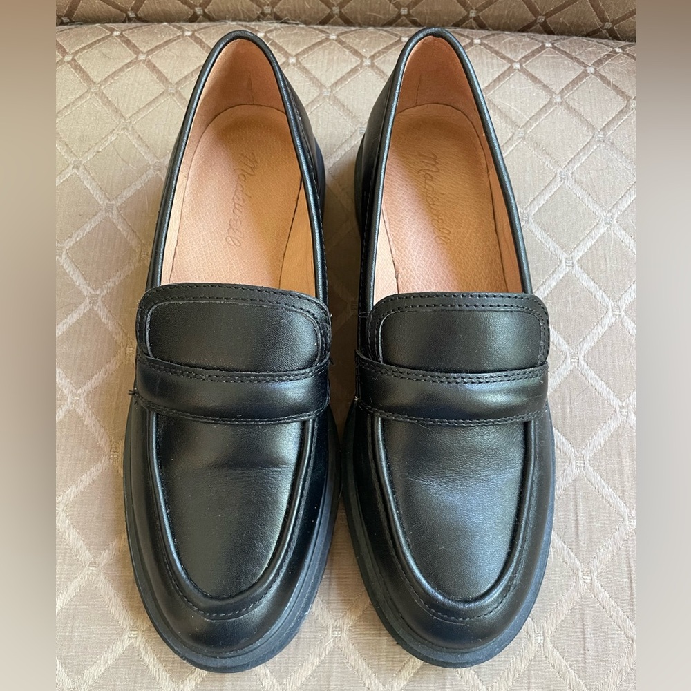 Women’s Madewell Chunky Lugsole Leather Loafers Size 8.5